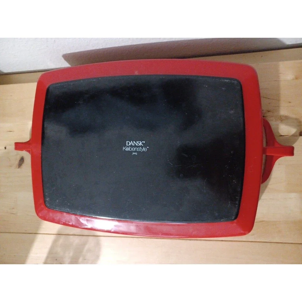 VTG DANSK Kobenstyle Red & White Enamel 13” x 10